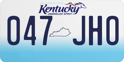 KY license plate 047JHO