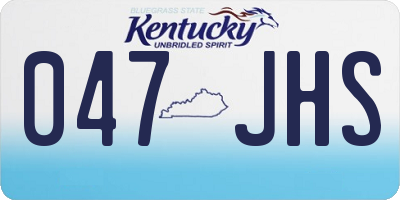 KY license plate 047JHS