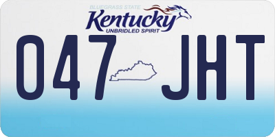 KY license plate 047JHT