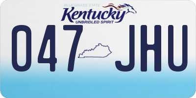 KY license plate 047JHU