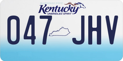 KY license plate 047JHV