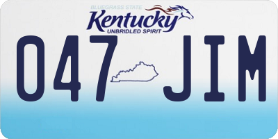 KY license plate 047JIM