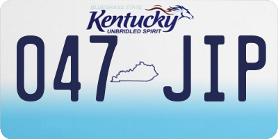 KY license plate 047JIP