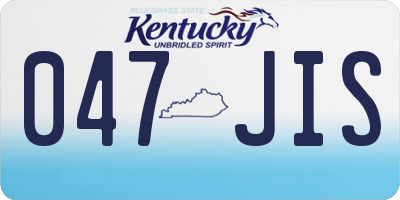 KY license plate 047JIS