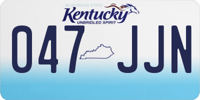 KY license plate 047JJN