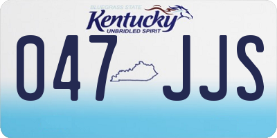 KY license plate 047JJS