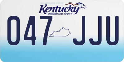 KY license plate 047JJU