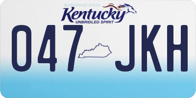 KY license plate 047JKH