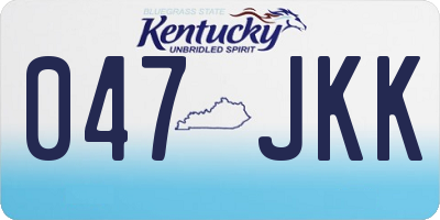 KY license plate 047JKK