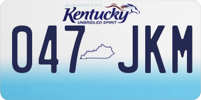 KY license plate 047JKM