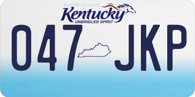 KY license plate 047JKP