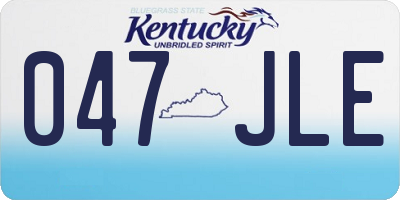 KY license plate 047JLE