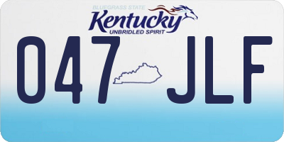 KY license plate 047JLF