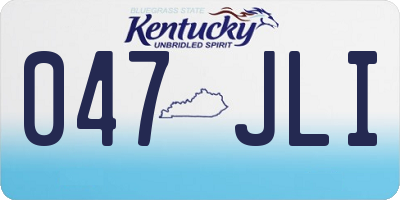 KY license plate 047JLI