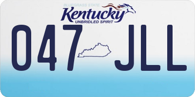 KY license plate 047JLL