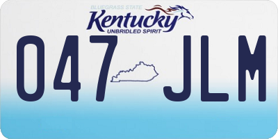 KY license plate 047JLM