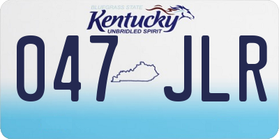 KY license plate 047JLR