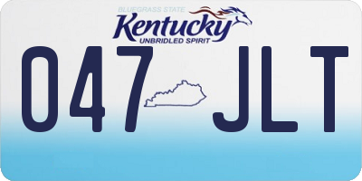 KY license plate 047JLT
