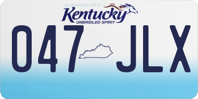 KY license plate 047JLX
