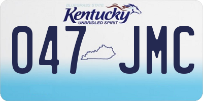 KY license plate 047JMC
