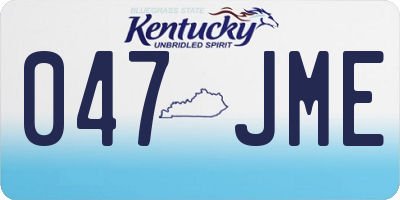 KY license plate 047JME