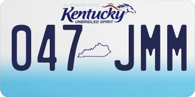 KY license plate 047JMM