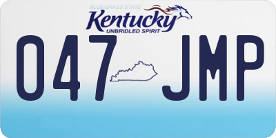 KY license plate 047JMP