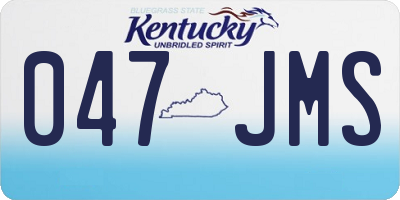 KY license plate 047JMS