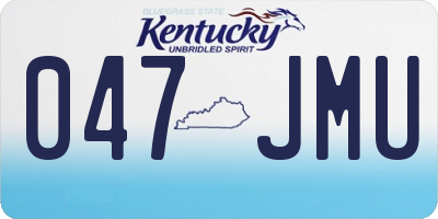 KY license plate 047JMU