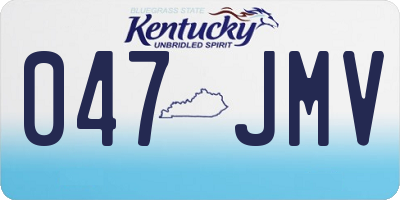 KY license plate 047JMV