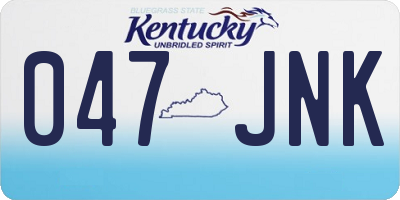 KY license plate 047JNK