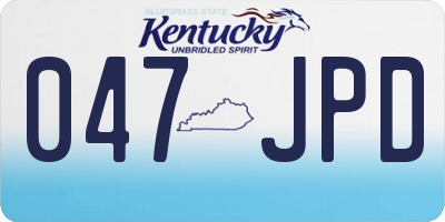 KY license plate 047JPD