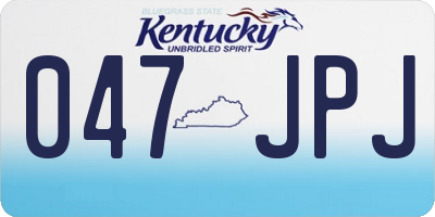 KY license plate 047JPJ