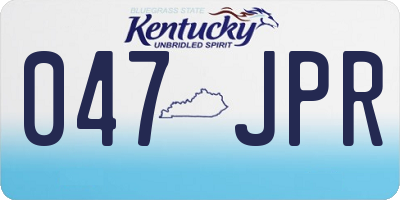KY license plate 047JPR