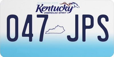 KY license plate 047JPS