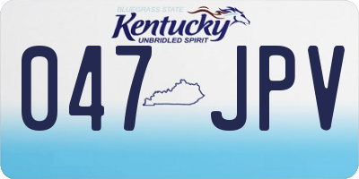 KY license plate 047JPV