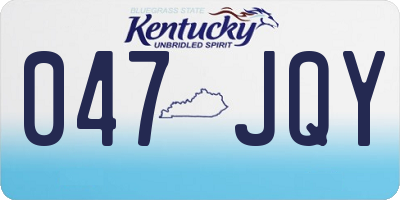 KY license plate 047JQY