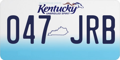 KY license plate 047JRB