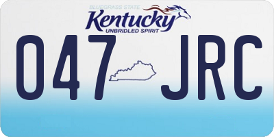 KY license plate 047JRC