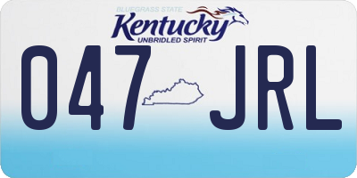 KY license plate 047JRL