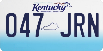 KY license plate 047JRN