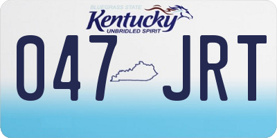 KY license plate 047JRT