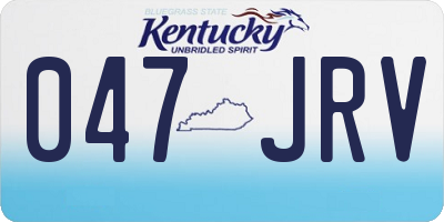 KY license plate 047JRV