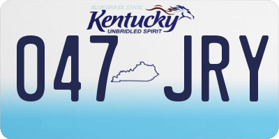 KY license plate 047JRY