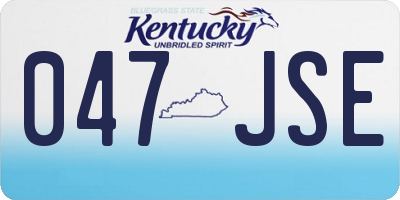 KY license plate 047JSE