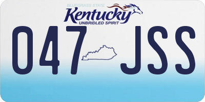 KY license plate 047JSS