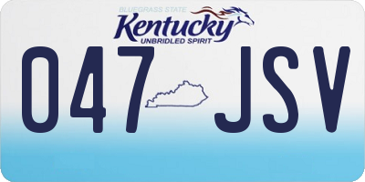 KY license plate 047JSV