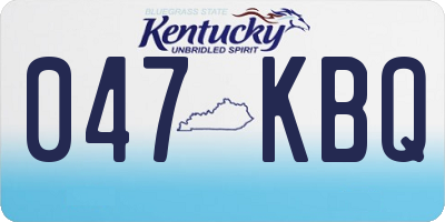 KY license plate 047KBQ