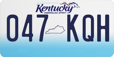 KY license plate 047KQH