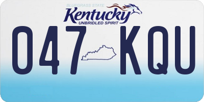 KY license plate 047KQU